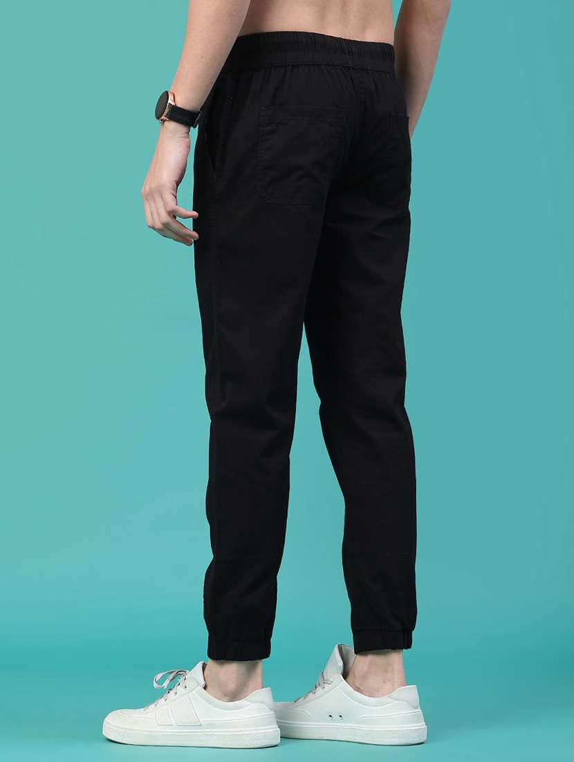men solid mid rise regular fit jogger - 22180280 -  Standard Image - 3