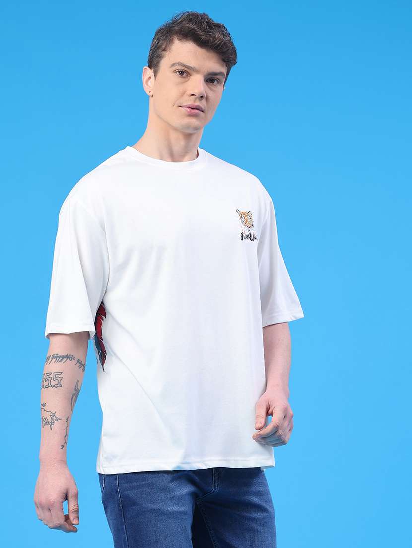 men printed short sleeve oversized t-shirt - 22180507 -  Standard Image - 3