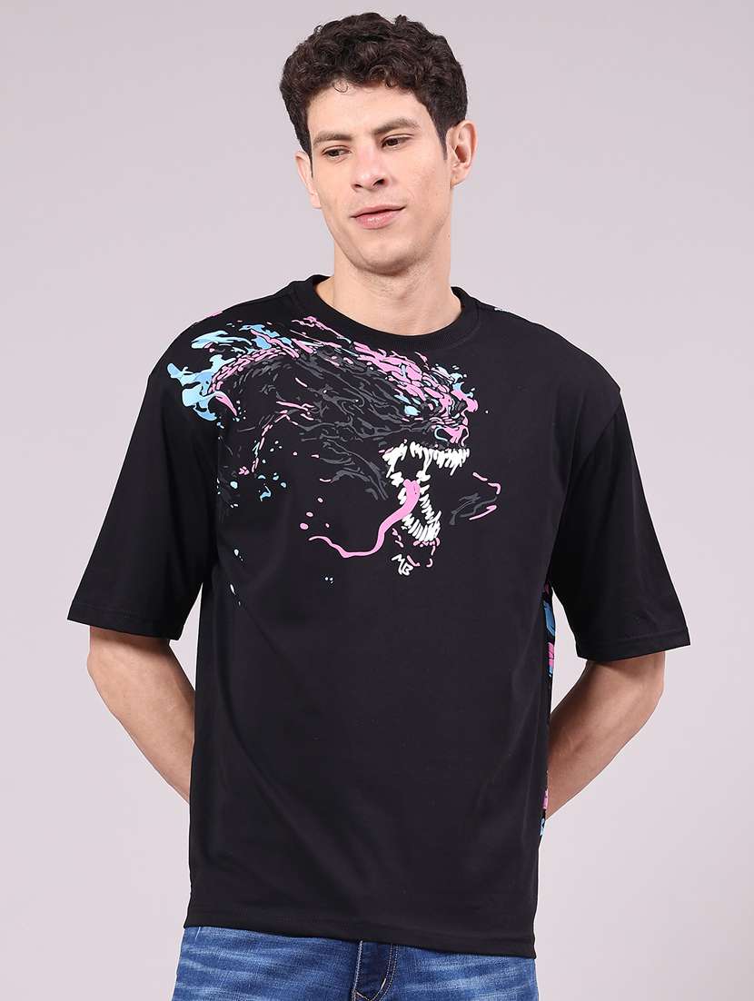 men printed short sleeve regular fit t-shirt