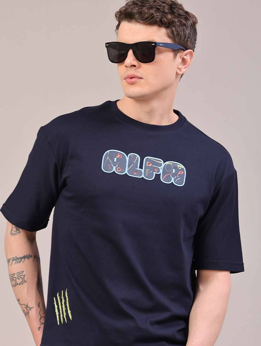 men printed short sleeve regular fit t-shirt