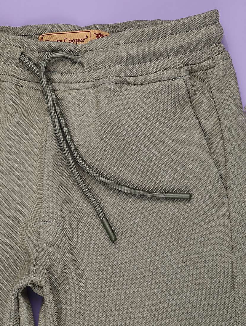 boys solid mid rise track pants - 22180559 -  Standard Image - 3