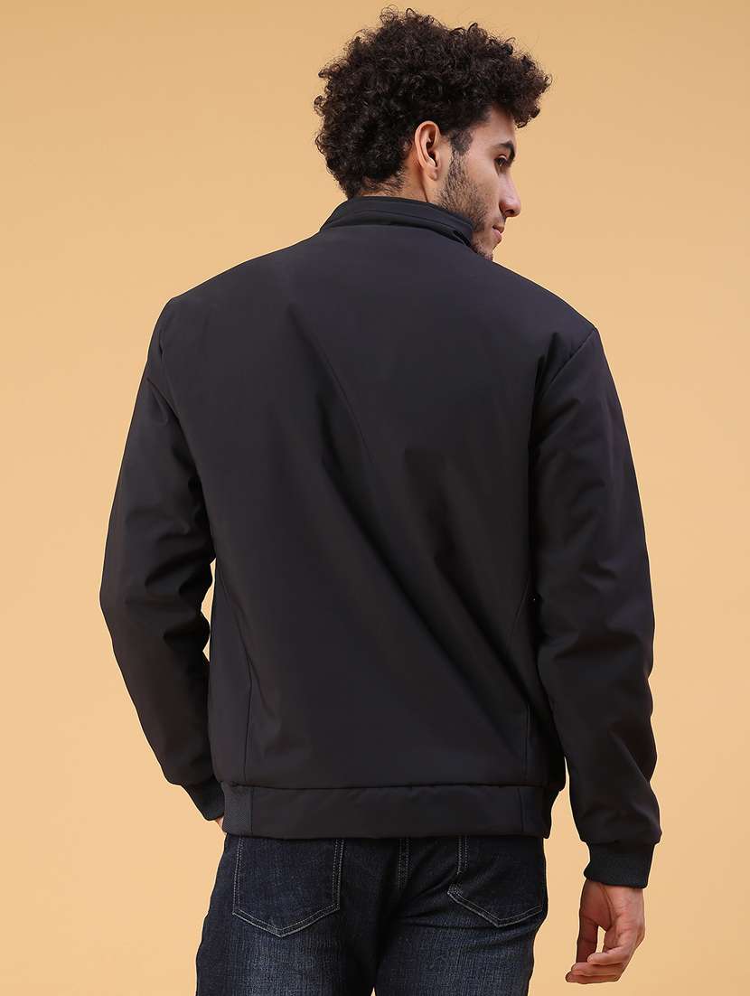 men solid long sleeve lightweight bomber jacket - 22180705 -  Standard Image - 3