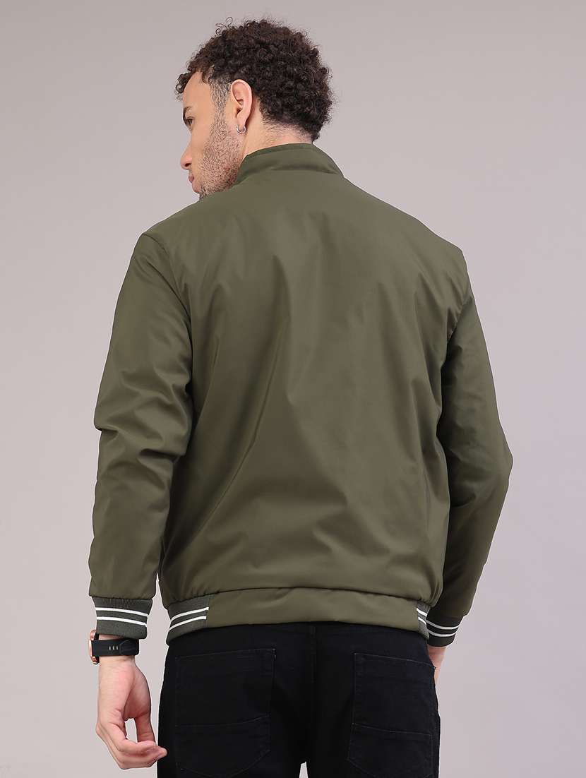 men solid long sleeve lightweight bomber jacket - 22180706 -  Standard Image - 3