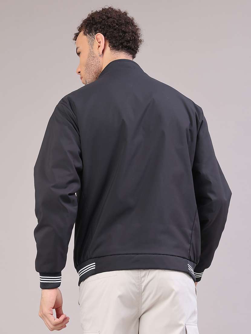 men solid long sleeve lightweight bomber jacket - 22180707 -  Standard Image - 3