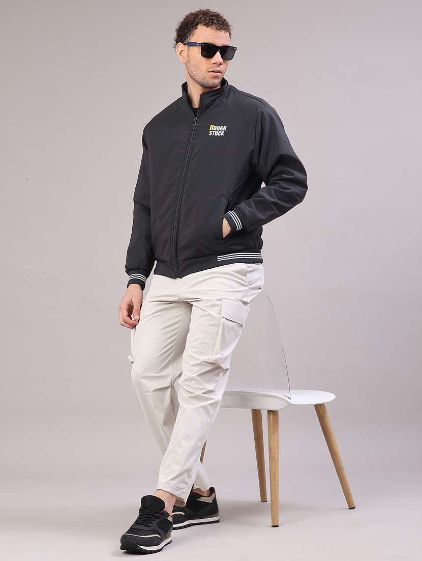 men solid long sleeve lightweight bomber jacket - 22180707 -  Standard Image - 5