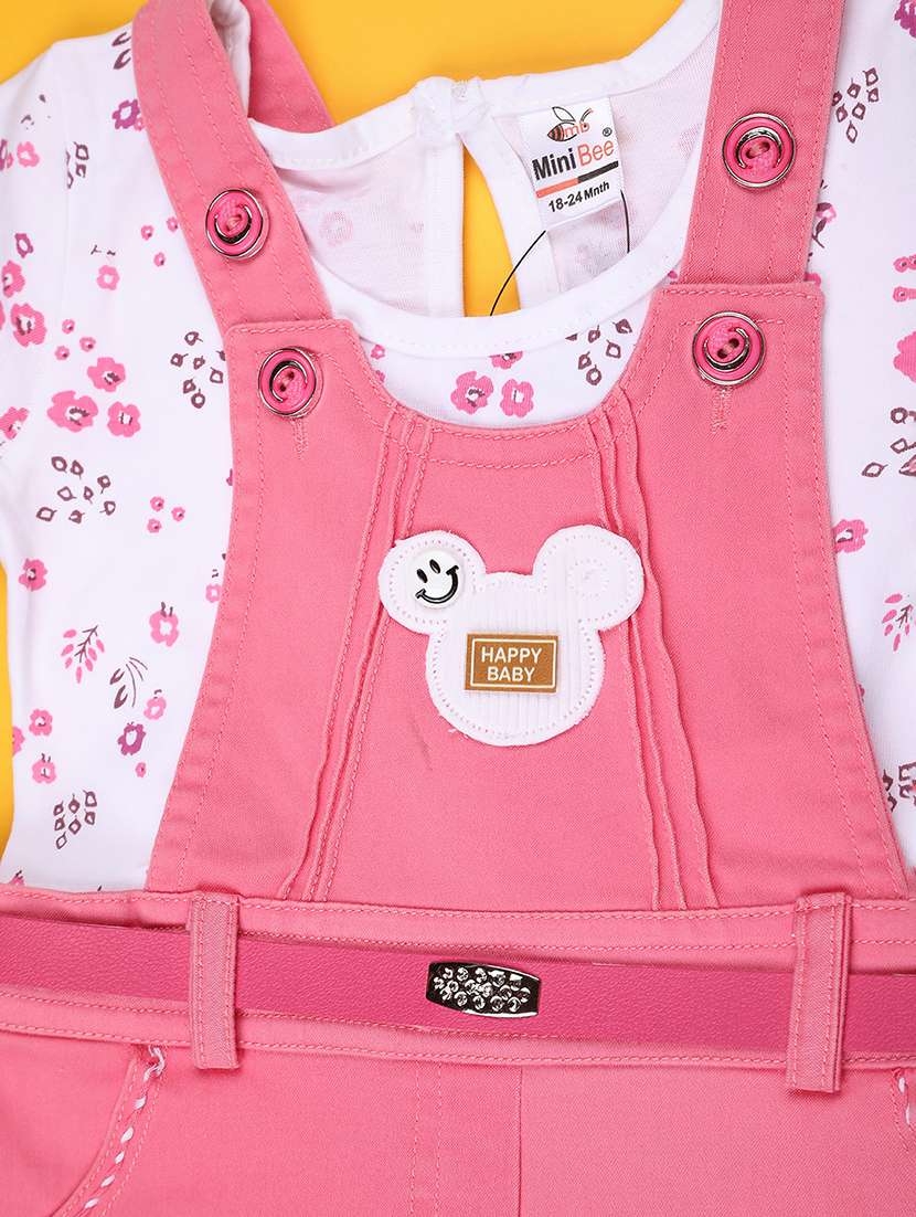 pink cotton combo infant twin set - 22180714 -  Standard Image - 3