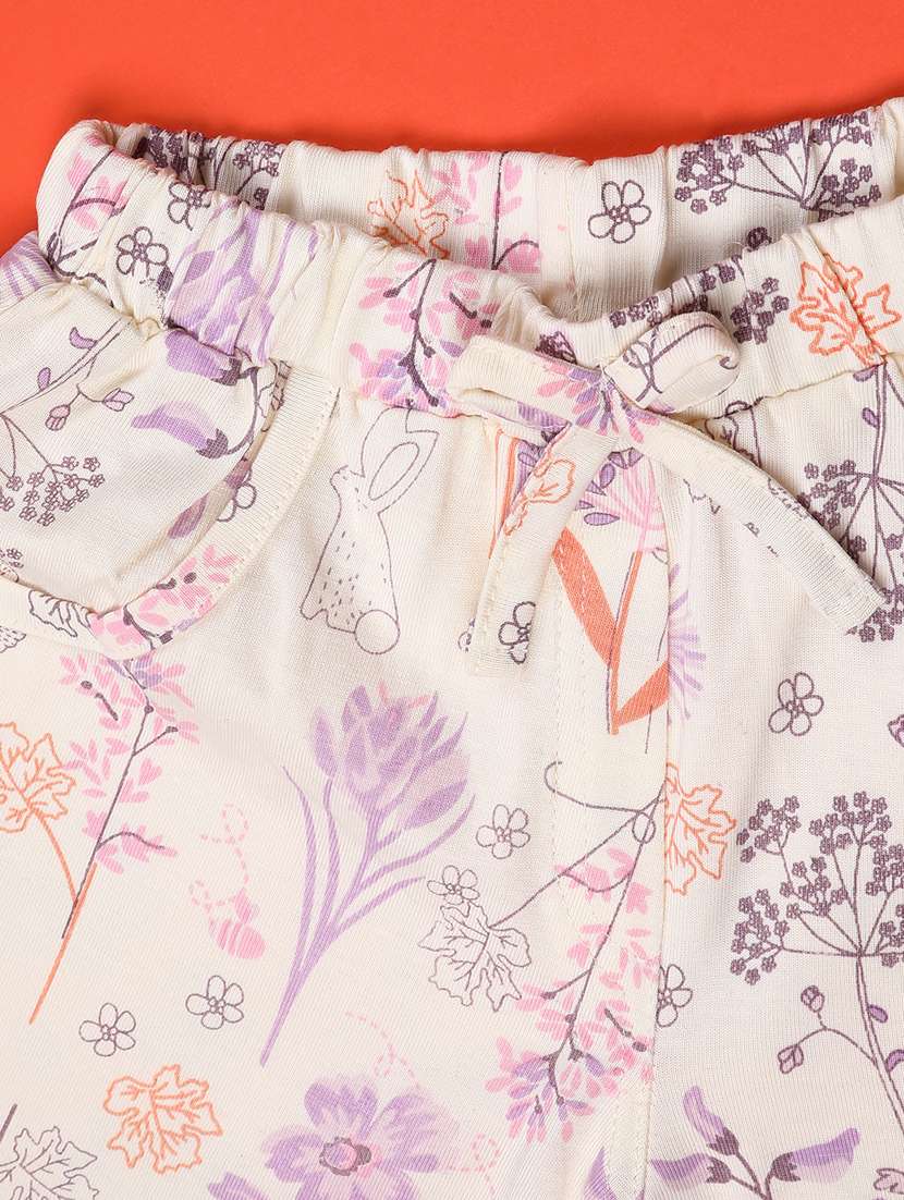 girls printed short sleeves top and shorts set - 22180718 -  Standard Image - 3