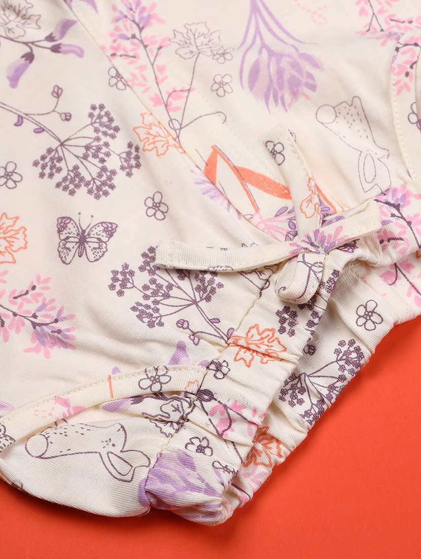 girls printed short sleeves top and shorts set - 22180718 -  Standard Image - 5