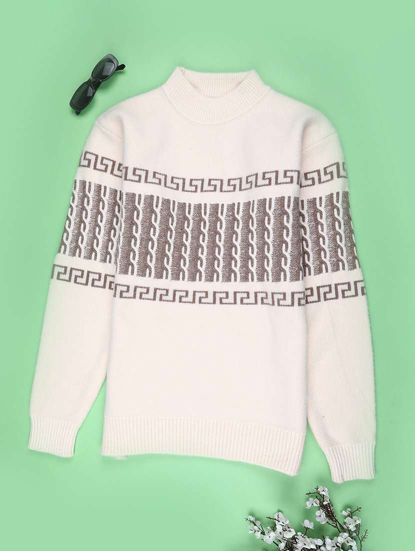 boys self designed long sleeve sweater