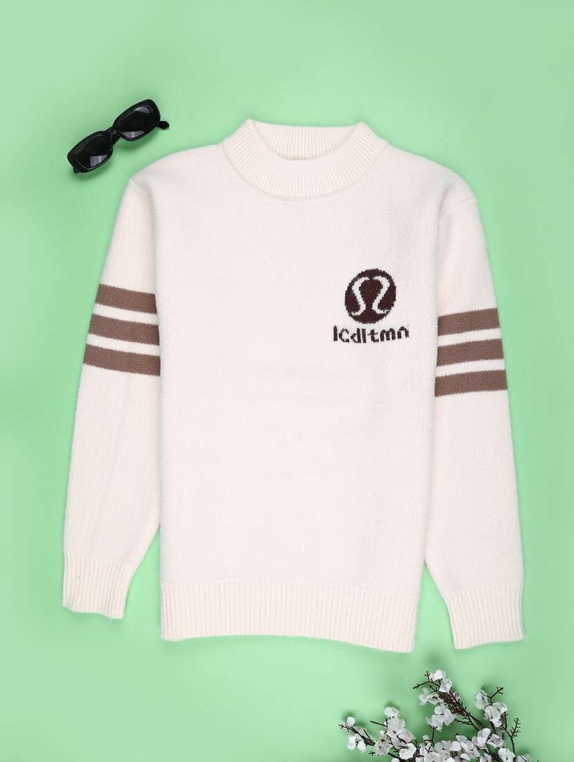 boys self designed long sleeve sweater