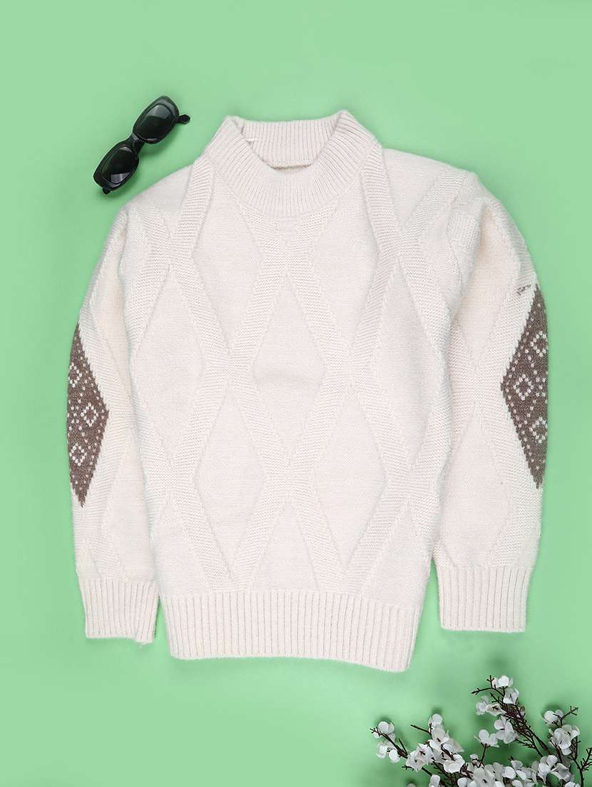 boys self designed long sleeve sweater