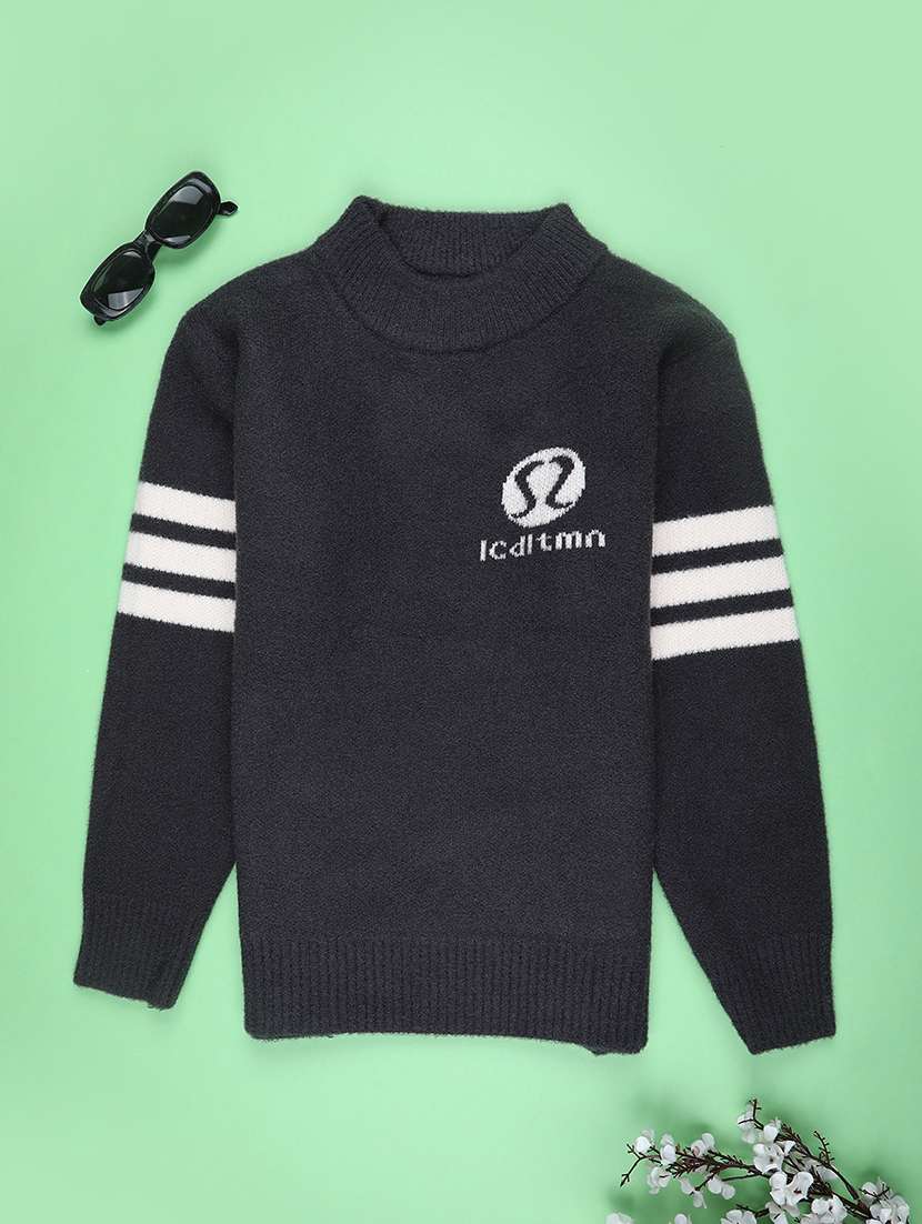 boys self designed long sleeve sweater