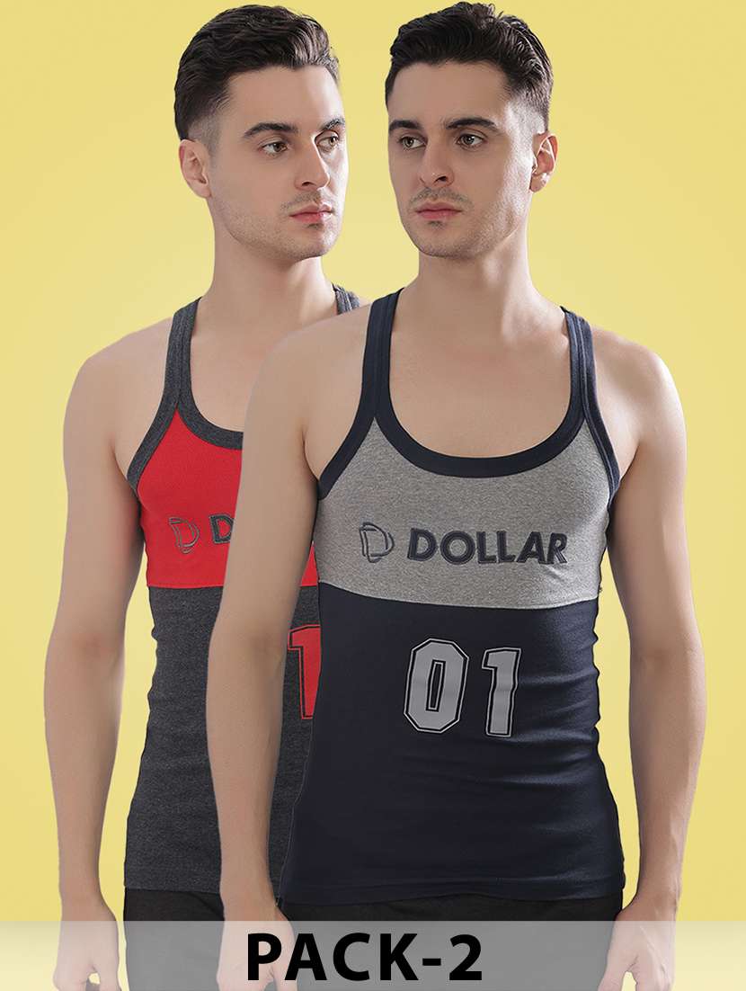 men color blocked sleeveless vest pack of 2