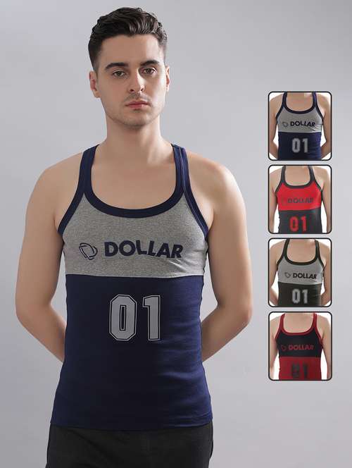 men pack of 4 color block sleeveless vest - 22181073 -  Standard Image - 0