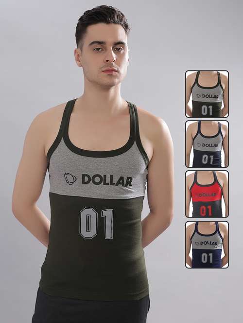 men pack of 4 color block sleeveless vest - 22181074 -  Standard Image - 0