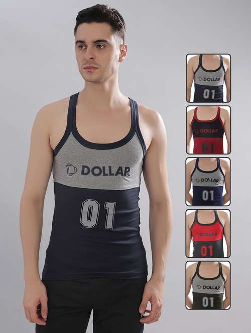 men pack of 5 color block sleeveless vest - 22181076 -  Standard Image - 0