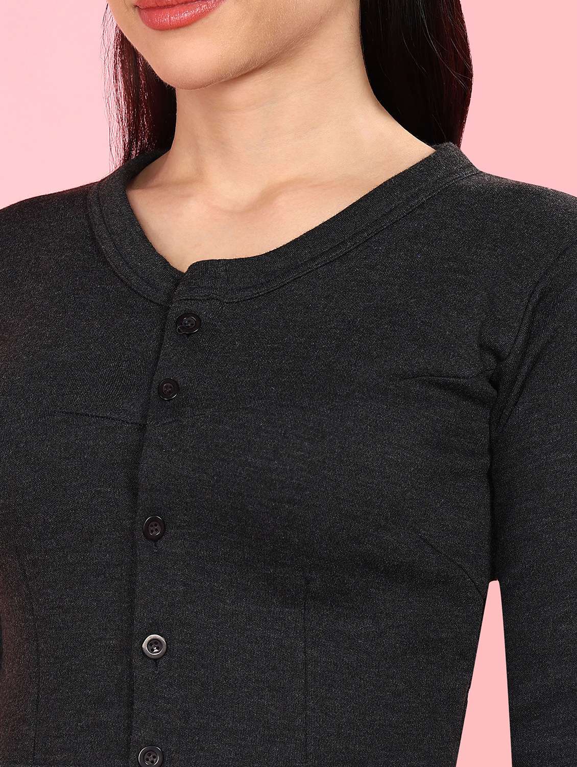 women pack of 2 solid three quarter sleeve thermal top - 22181132 -  Standard Image - 3