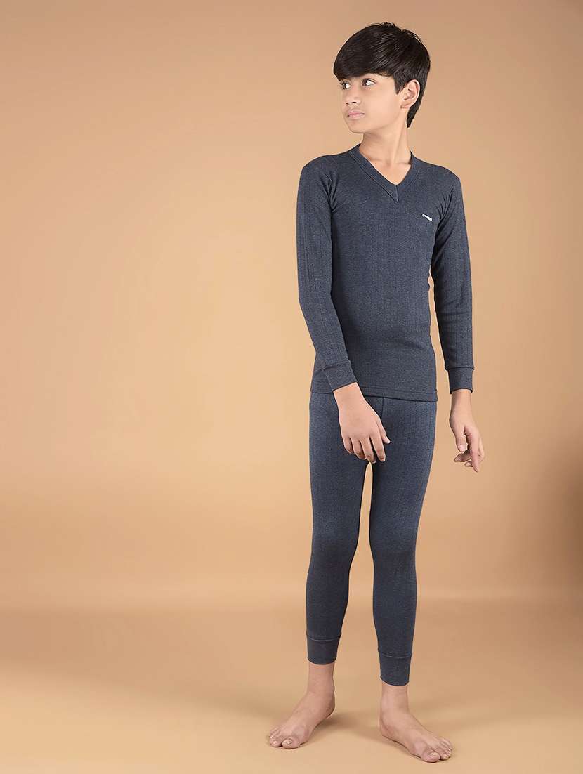 boys solid bottom thermal wear - 22181142 -  Standard Image - 3