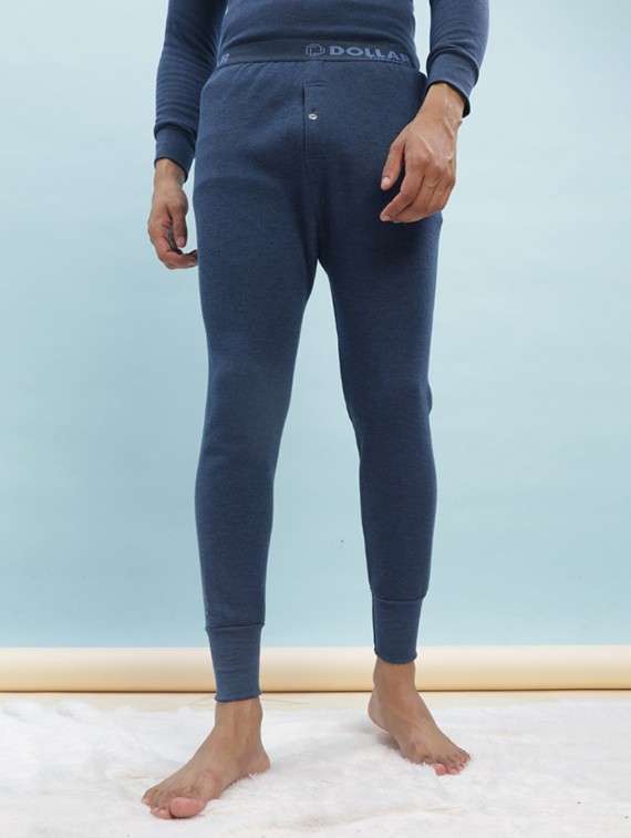 men solid mid rise thermal bottom