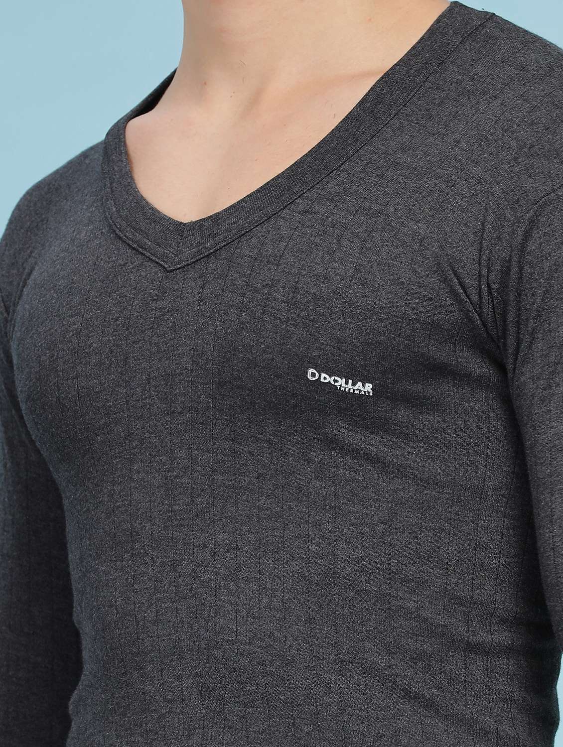 men solid full sleeve thermal top - 22181177 -  Standard Image - 3