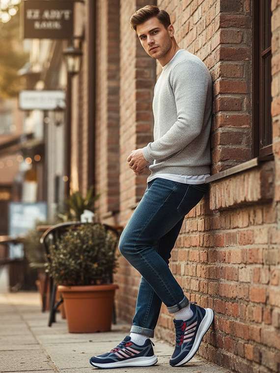 men solid lace up sport shoe - 22181182 -  Standard Image - 5