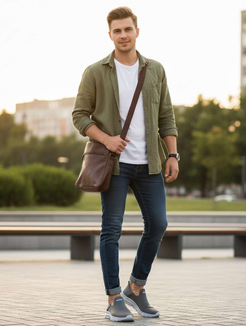 men solid slip on sport shoe - 22181184 -  Standard Image - 5