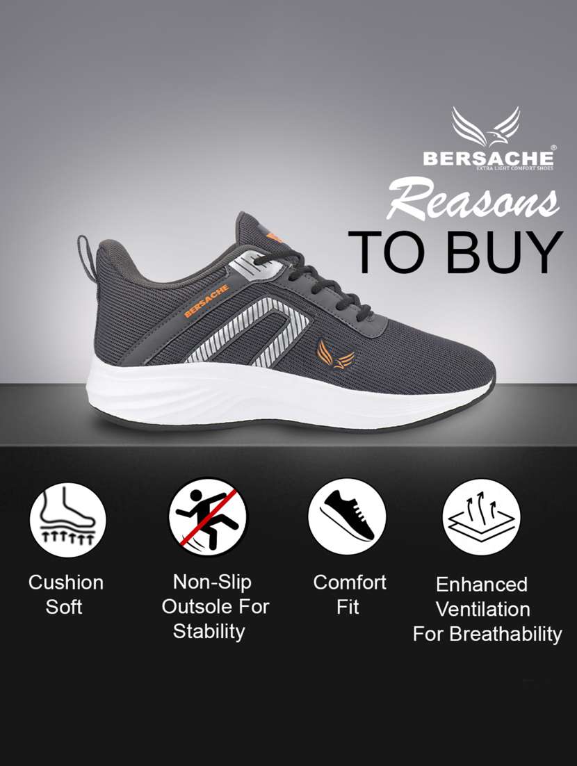 men solid lace up sport shoe - 22181188 -  Standard Image - 3