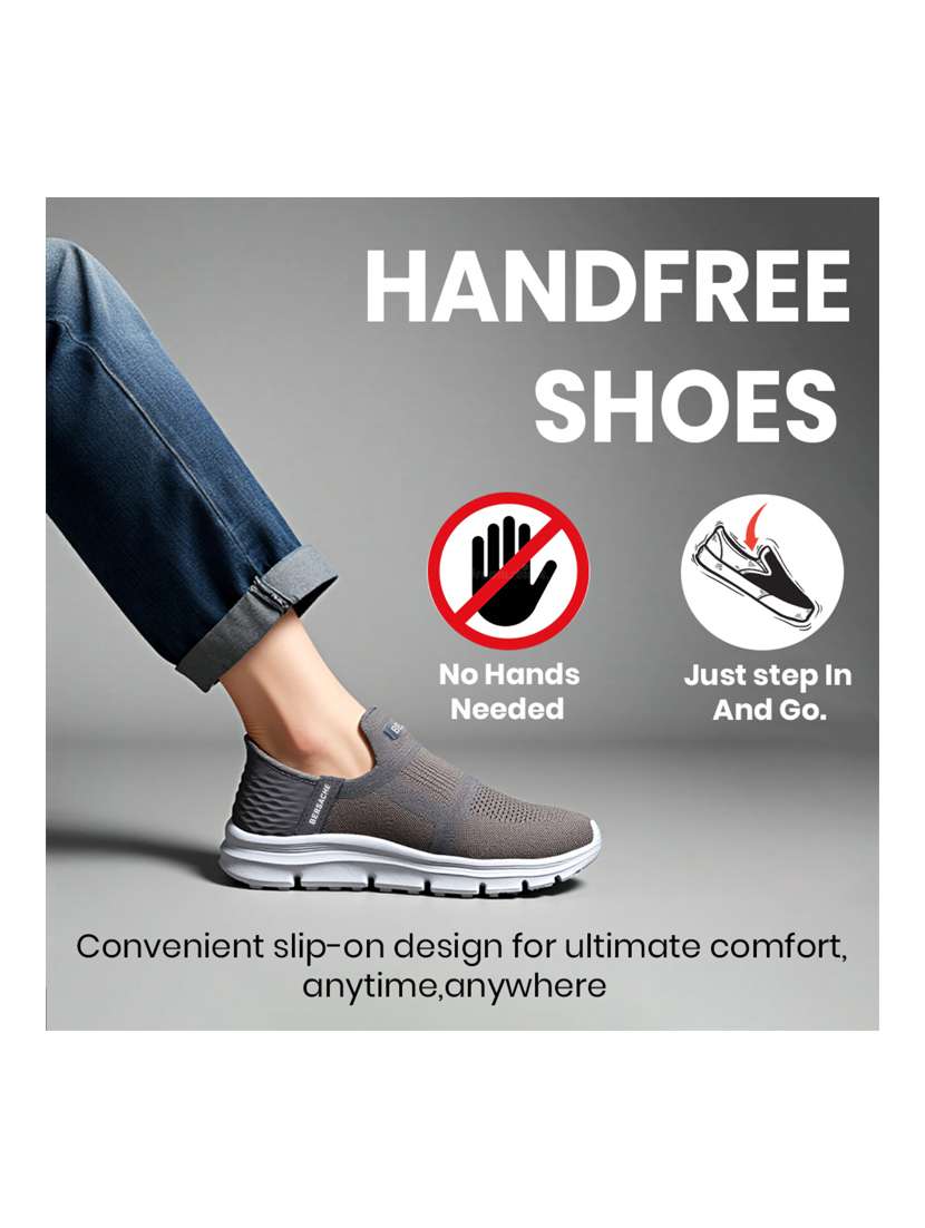 men grey slip on sport shoe - 22181197 -  Standard Image - 5