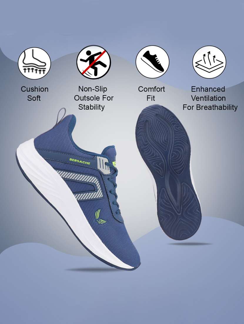 men blue lace up sport shoe - 22181202 -  Standard Image - 3