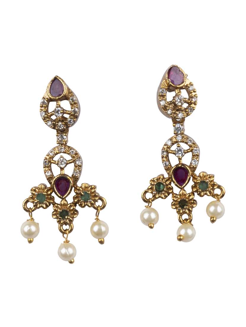 multi colored alloy necklaces and earring - 22181257 -  Standard Image - 3