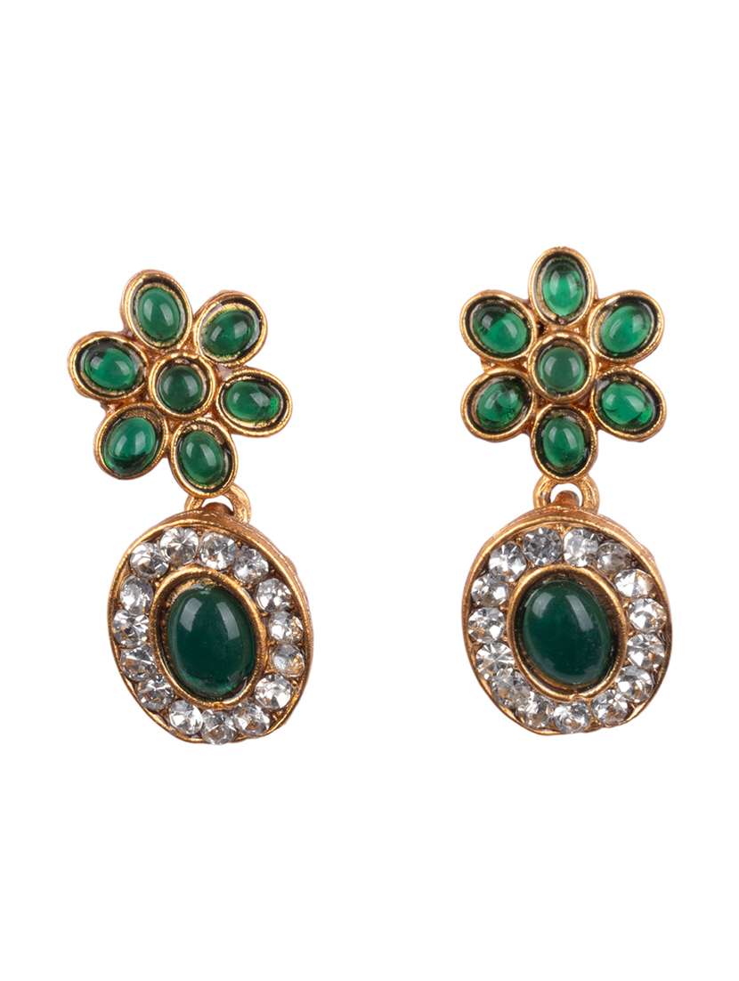 women green flower necklace set - 22181278 -  Standard Image - 3