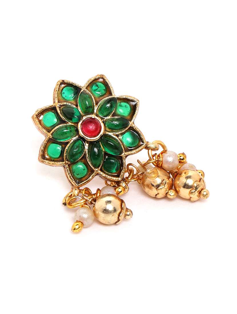 women minimalist green floral choker set - 22181280 -  Standard Image - 3