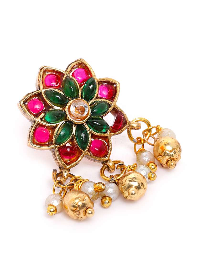 women minimalist multicolor floral choker set - 22181281 -  Standard Image - 3