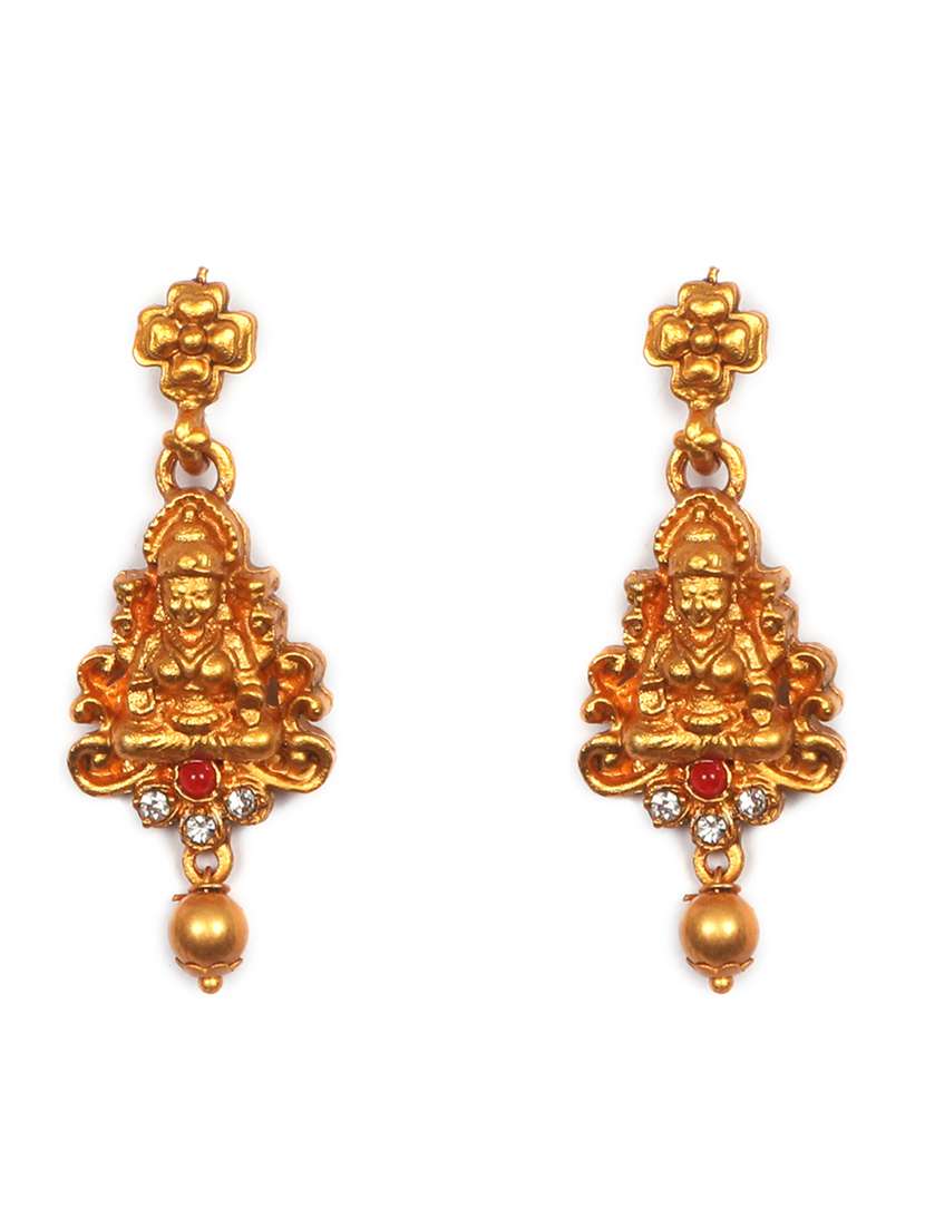 women gold plated multicolor stone studded necklace set - 22181293 -  Standard Image - 3