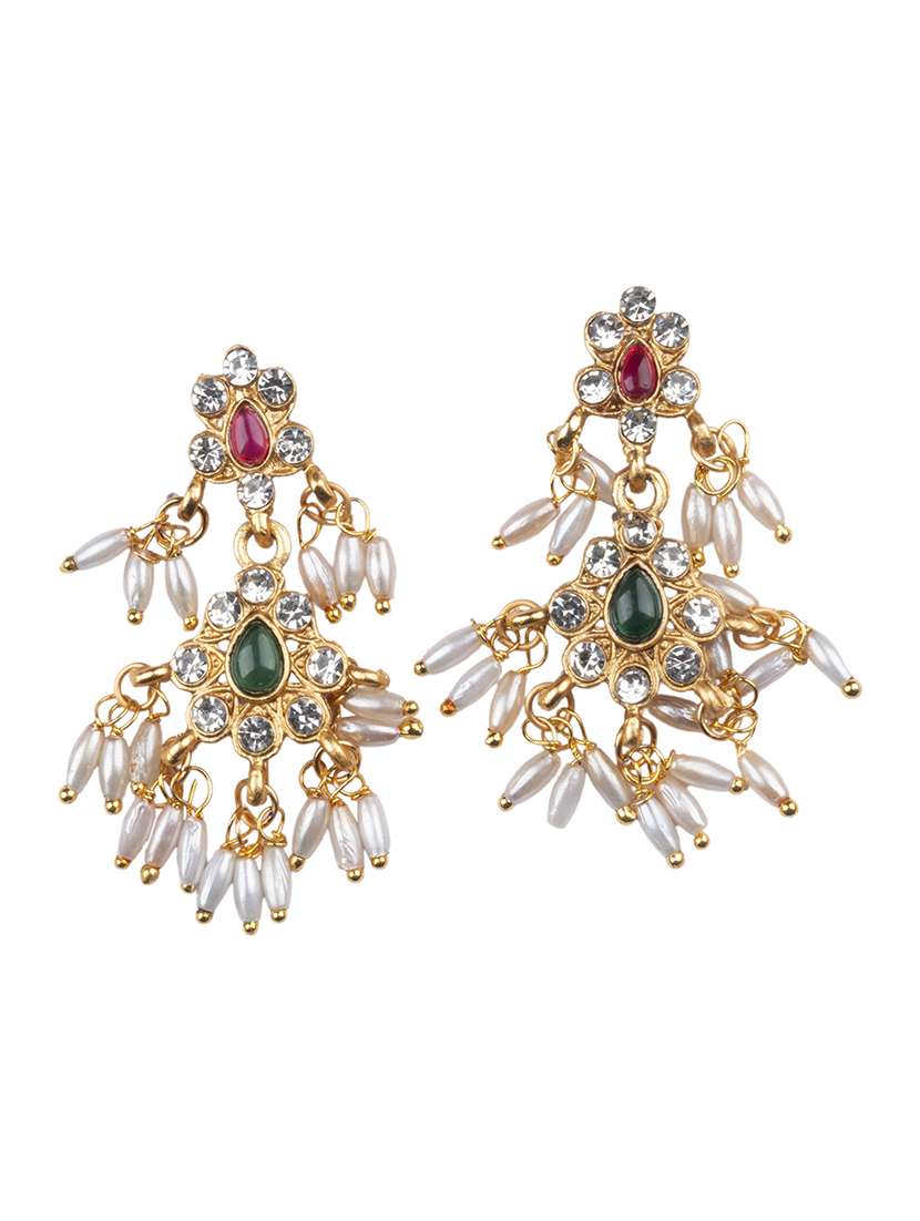 women alloy necklace and earrings set - 22181303 -  Standard Image - 3