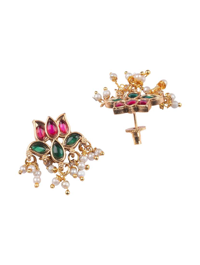 women alloy necklace and earrings set - 22181305 -  Standard Image - 5