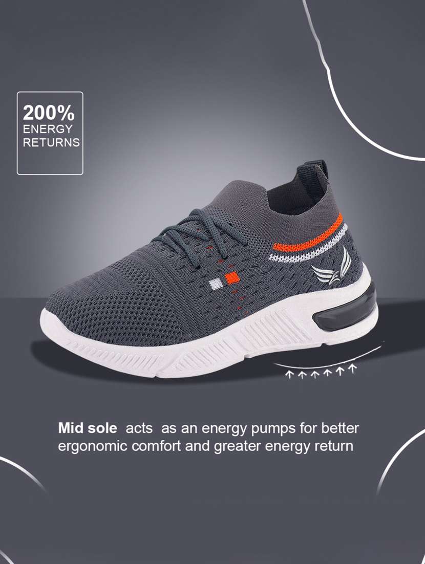 boys solid lace up sport shoes - 22181376 -  Standard Image - 3