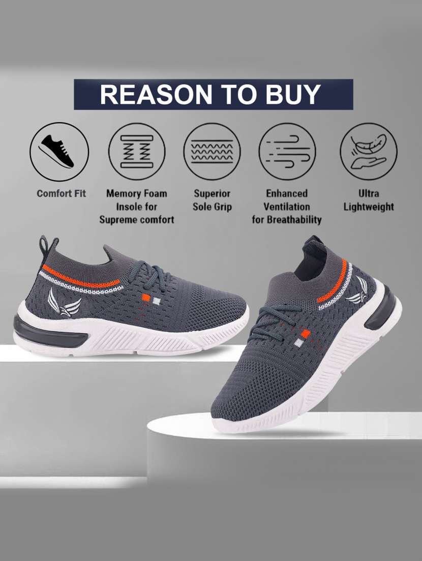 boys solid lace up sport shoes - 22181376 -  Standard Image - 5