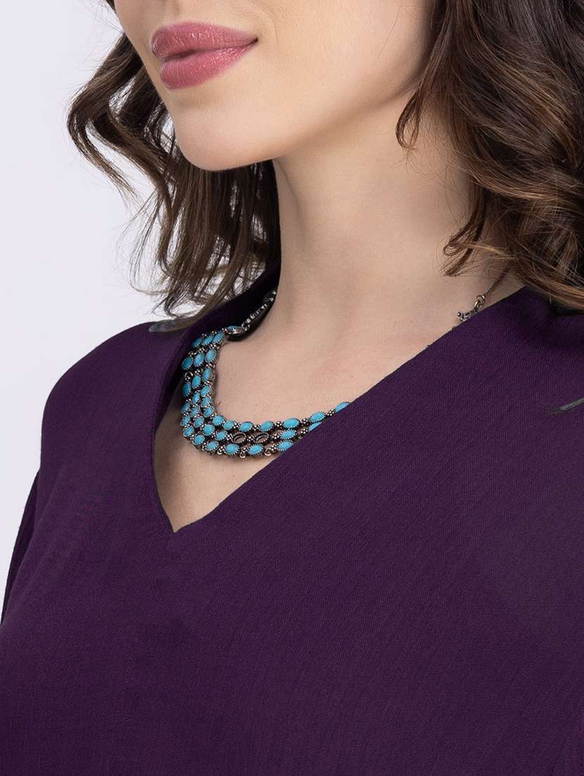 women solid bell sleeve a-line kurta - 22181382 -  Standard Image - 5