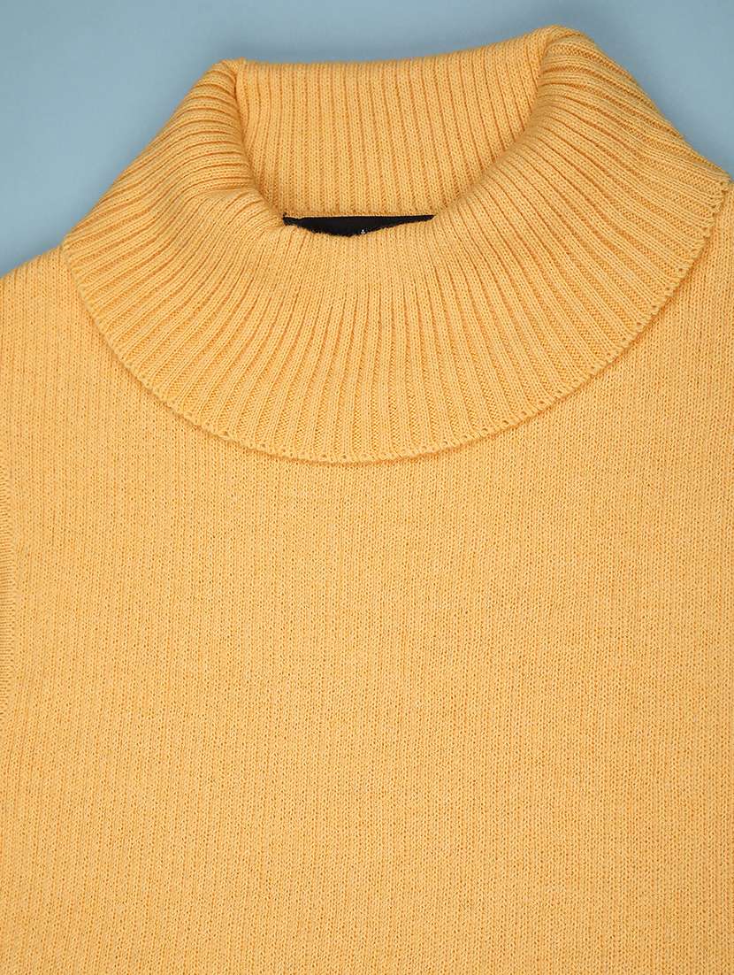 girls solid high neck sleeveless sweater - 22181393 -  Standard Image - 3