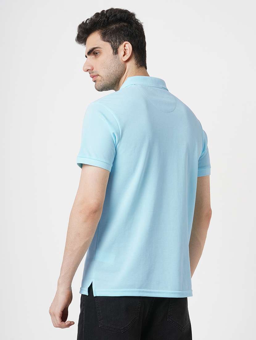 men solid short sleeve polo t-shirt - 22181396 -  Standard Image - 3