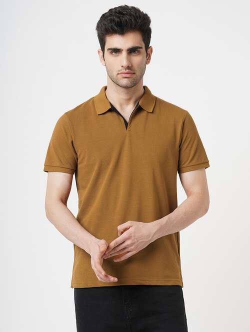 men solid short sleeve polo t-shirt - 22181404 -  Standard Image - 0