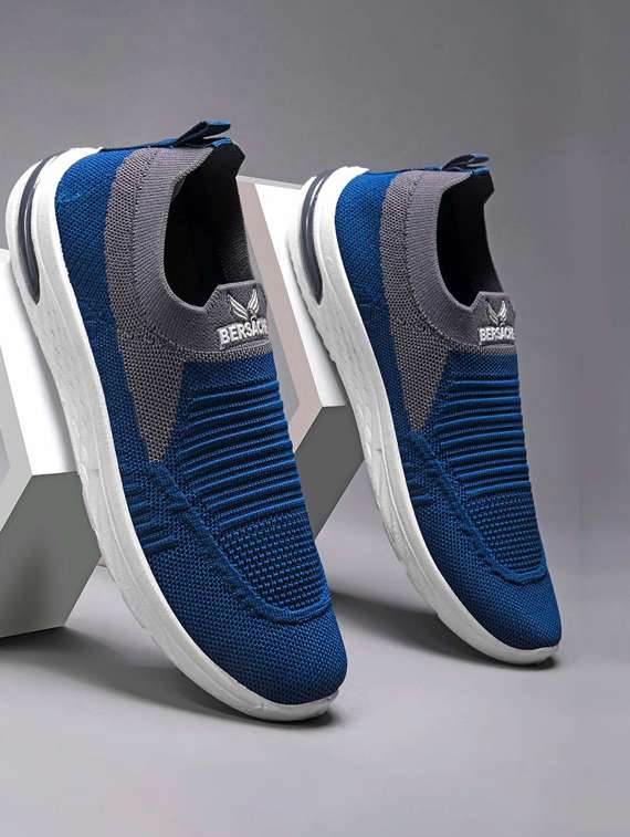 women blue slip on sports shoe