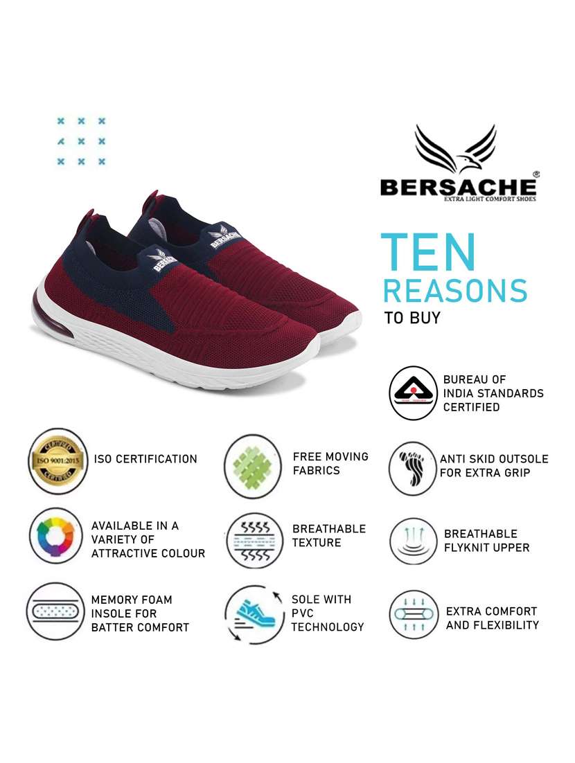 women maroon slip on sports shoe - 22181425 -  Standard Image - 3