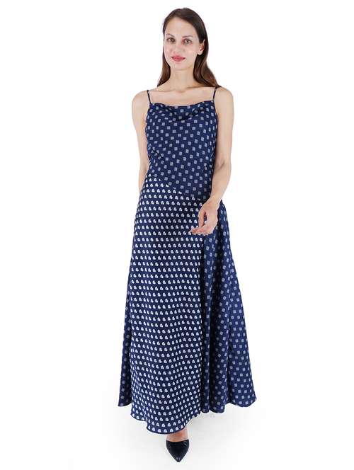women printed shoulder strap fit & flare dress - 22181452 -  Standard Image - 0