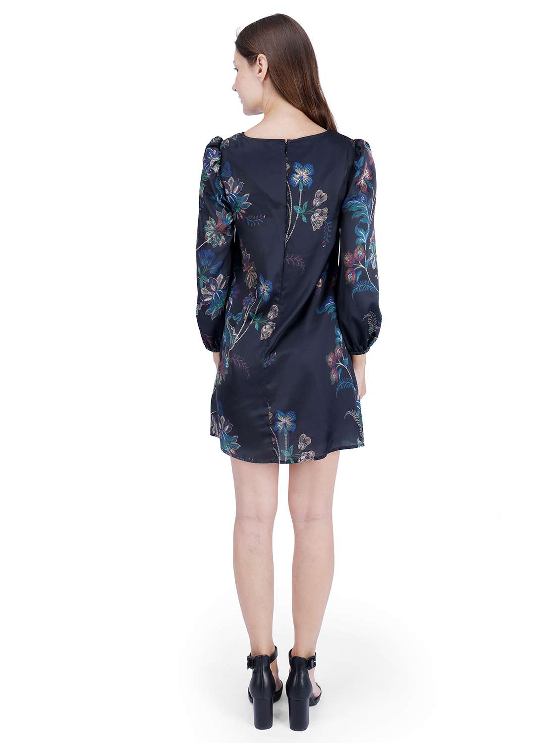 women floral print puff sleeve a-line dress - 22181462 -  Standard Image - 3