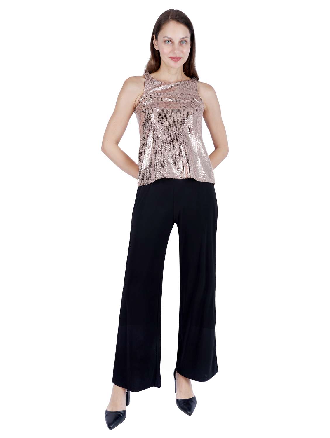 women embellished sleeveless tank top