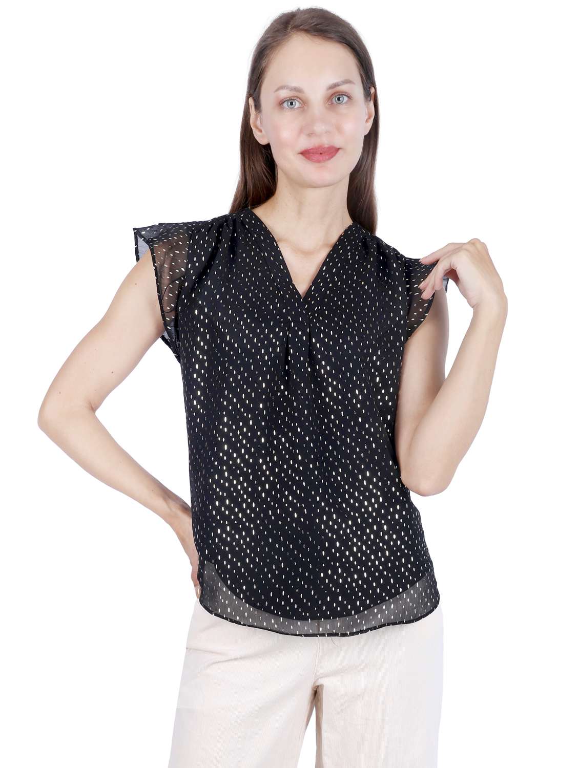 women printed short sleeve regular top - 22181468 -  Standard Image - 3