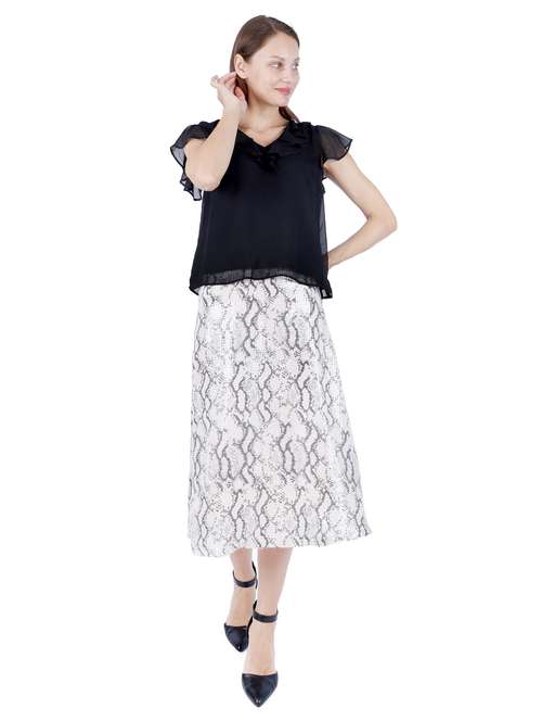 women solid ruffle sleeve regular top - 22181474 -  Standard Image - 0