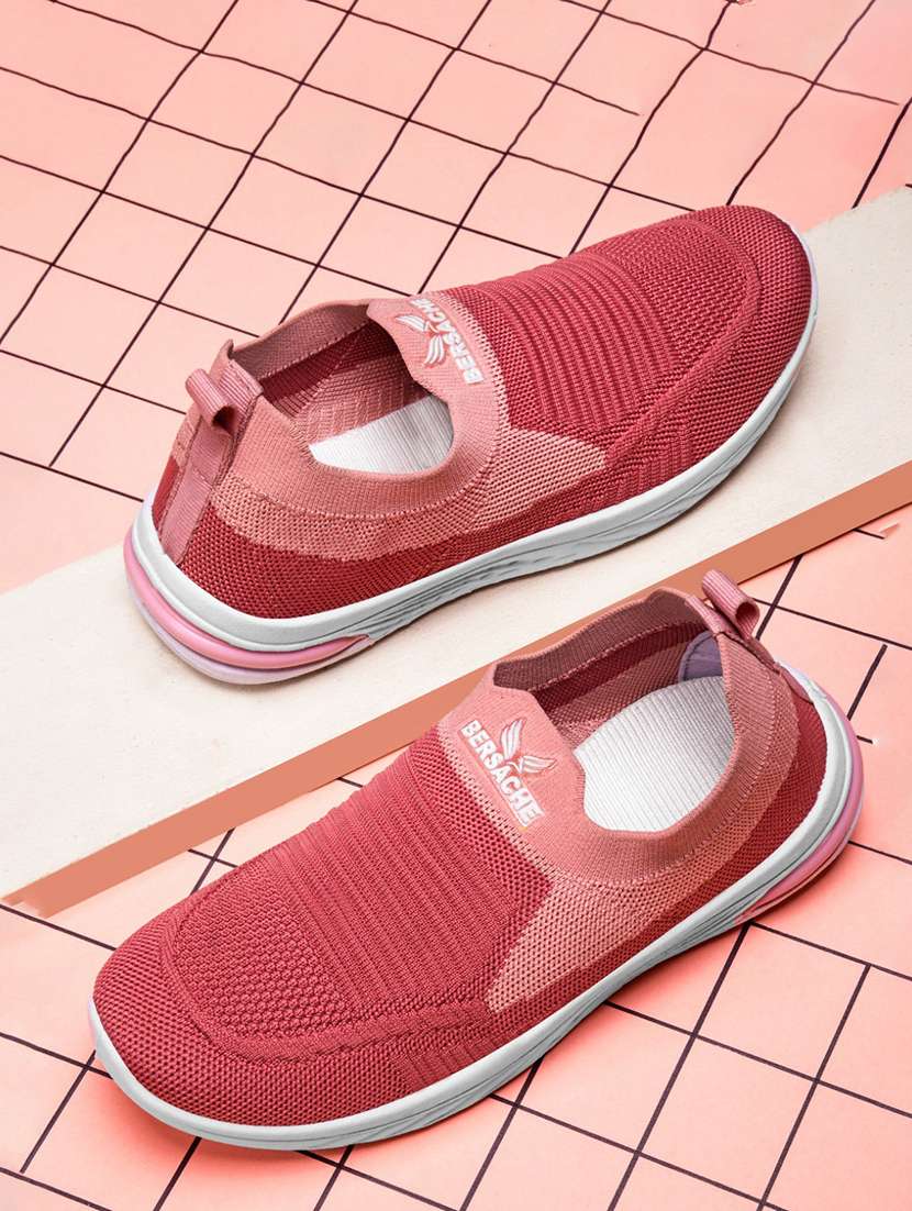 women pink slip on casual shoe